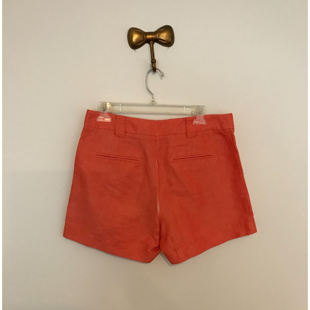 Anthropologie Daughters of the Liberation Linen Shorts 8 Orange High Rise - Picture 3 of 11